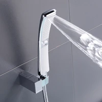 waterfall 2 function hand held shower head high pressure rain shower sprayer water saving new design chrome shower set bathroom