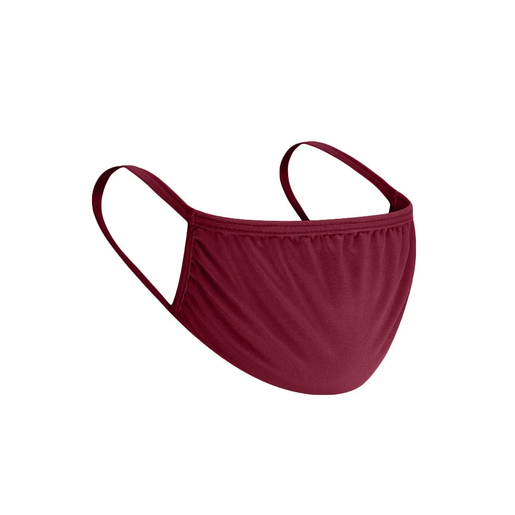 Man And Woman Cotton Mask Anti-dust Reusable Washable Mouth Cloth Filter Fashion Black Soild Color Unisex Adults Face Masque | Дом и сад