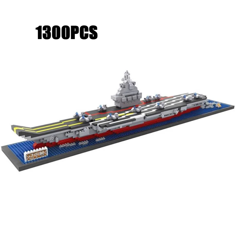 Креативный современный военный китайский авиаперевозчик Liaoning микро алмазный