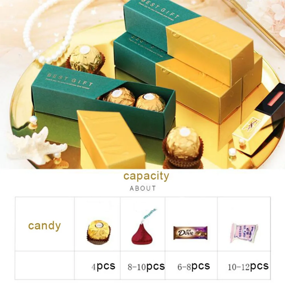 10 шт./компл. Новая креативная коробка для помады и конфет подарка Свадебная