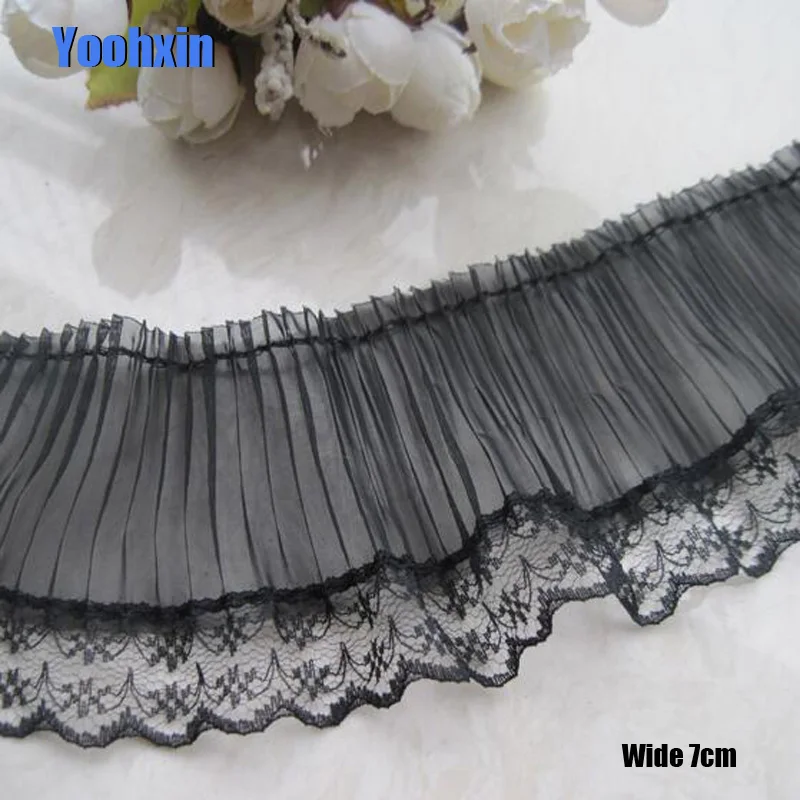 6cm Wide Special Price Embroidered White Black Flower Lace Dubai Sewing DIY Trim Fringe Applique Ribbon Collar Guipure Decor | Дом и сад