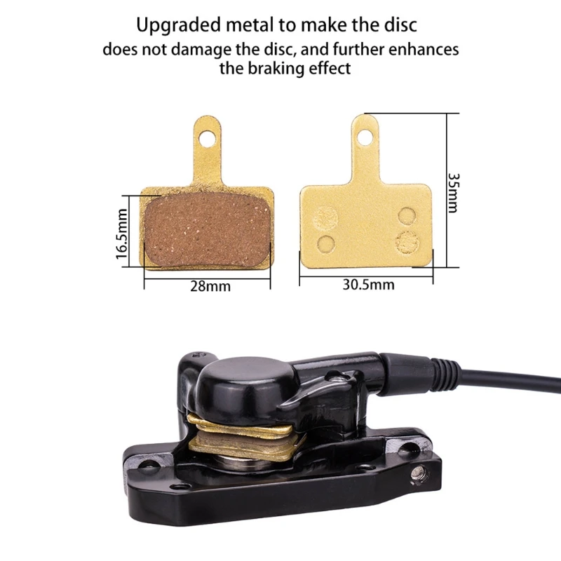 

Bike Disc Brake Kit, Aluminum Front and Rear Caliper, Full Aluminum Alloy Bicycle Brake Lever, Mechanic Tool-Free Pad