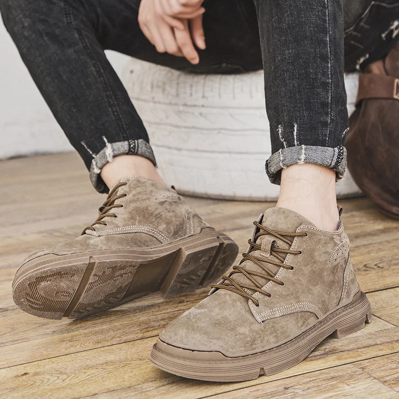 

Men Leisure Shoes Casual Shoes Men Leather Mens Boots Man Sport Sneaker Shoe Male 2020 Hot Sale Men's New Breathable