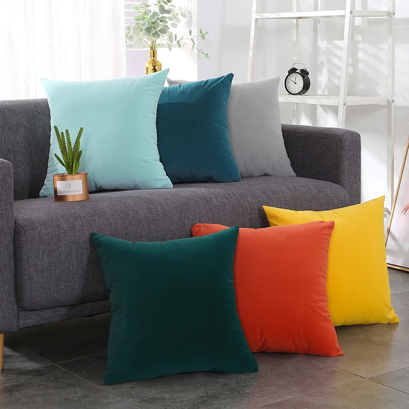 

Velvet Hugging Pillow Cover Cushion Cover Sofa Office Chair Lumbar Cushion Cover