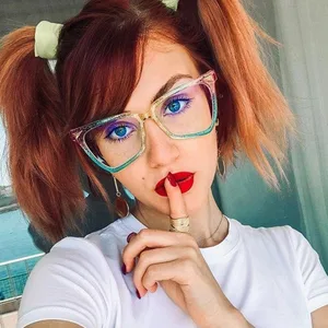 Блестящий Радужный синий светильник, очки, роскошная оптическая оправа кошачий глаз, модные женские декоративные очки, оправа, защита от компьютерного излучения