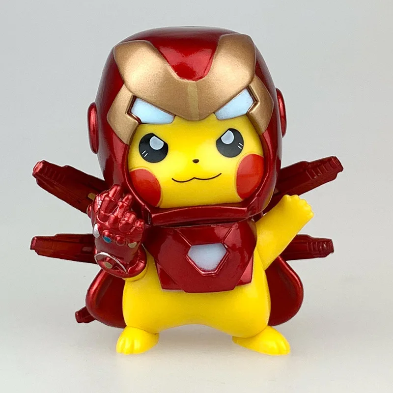 

TAKARA TOMY Iron Man Superhero Thanos Gloves cosplay Steel Pikachu Collection Action figure model toy