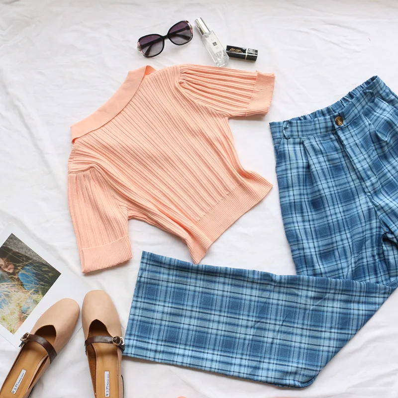 

y2k Women's Short Sleeve T-shirt 2021 New Casual Crop Top Summer Clothes For Women Sexy Hollow Out Kawaii Knit Tee Shirt Tops