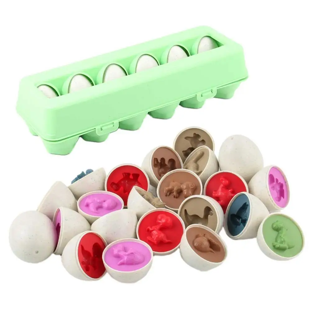 

12PCS Montessori Learning Education Dinosaur Toys Smart Eggs 3D Puzzle Game For Children Popular Toys Jigsaw Mixed Shape Tools
