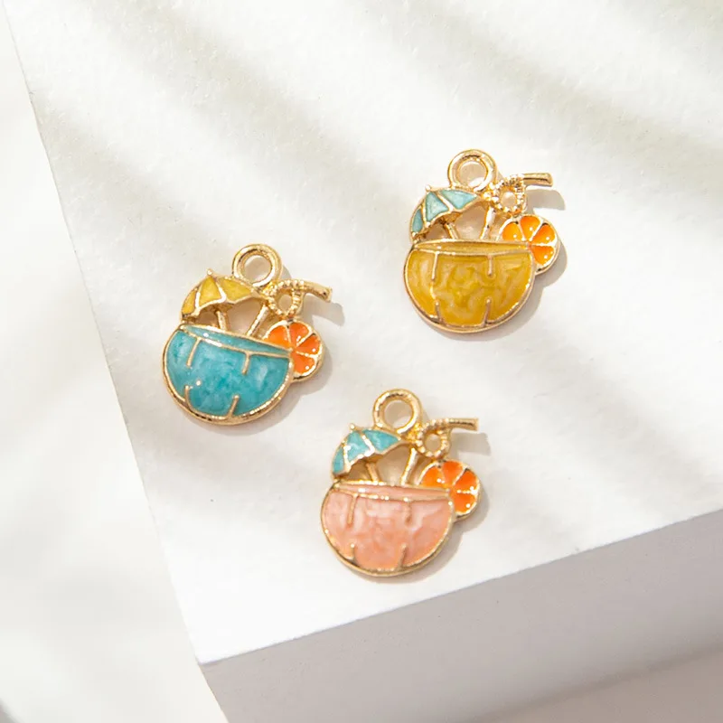 

10 шт. Красочные Пляжные шармы с кокосовым соком для самостоятельного изготовления ожерелий браслетов сережек ювелирные изделия ручной раб...