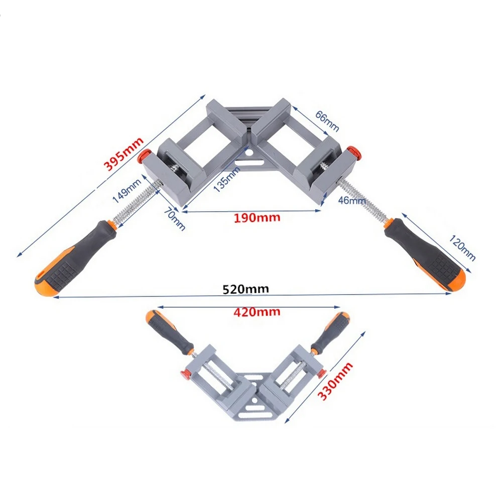 

Hot Double Handle Corner Clamp 90 Degree Quick Release Corner Clamp for Welding Woodworking Photo Framing Clamp