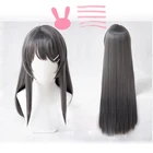 Парики для косплея Sakurajima Mai, мошенник, не мечтает о кролике, девушка Senpai, термостойкие синтетические длинные седые волосы, парик + шапочка для парика