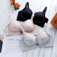 sexy lace push up womens bra plus size gather underwear ultra thin breathable ladies bralette wireless intimates bra lingerie
