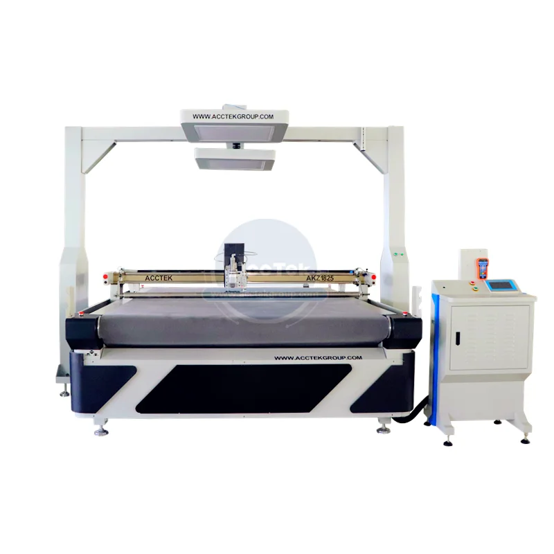 Multilayers Cutting 1825 CNC Automatic PP PE PVC Gasket Oscillating Knife Cutting Machine with Auto Feeding and Big Ccd