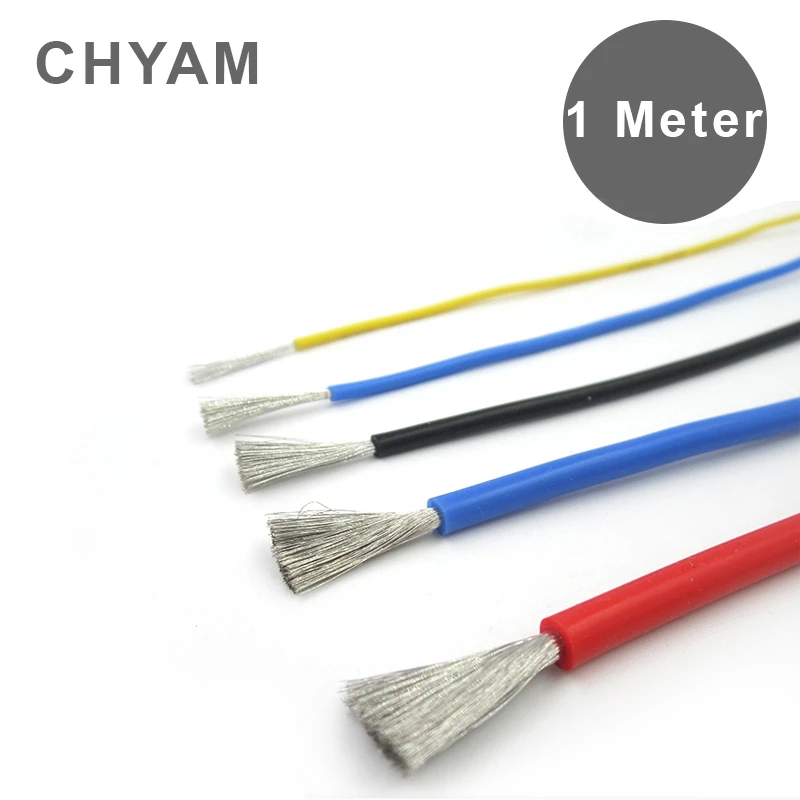 

One Meter RV Silicone Wire Heat-resistant Cable Soft Silicone Wires 12AWG 14AWG 16AWG 18AWG 20AWG 22AWG 24AWG 26AWG 28AWG 30AWG