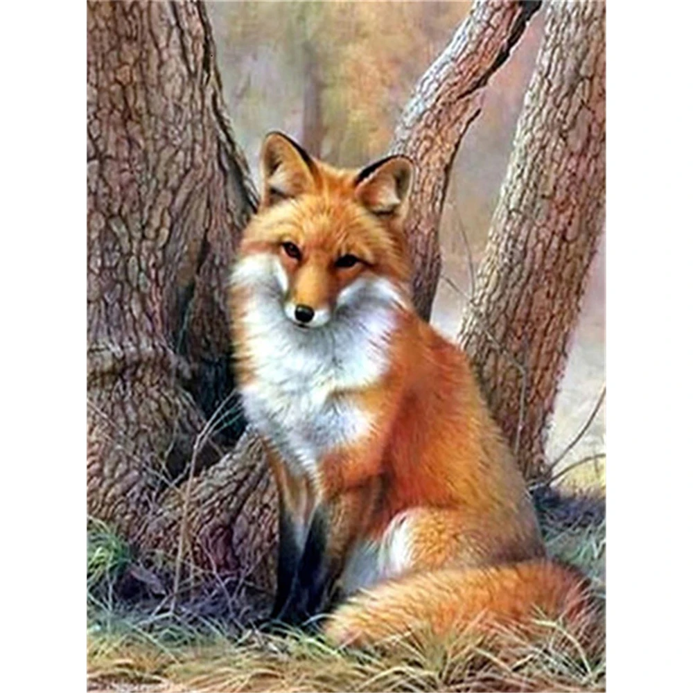 

Fox Animal DIY Cross Stitch Embroidery 11CT Kits Needlework Craft Set Cotton Thread Printed Canvas Home Decoration Wholesale