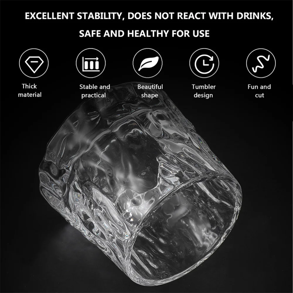 

1 Set 3Pcs Whiskey Cups Practical Glass Cups Crystal Cups (Transparent)
