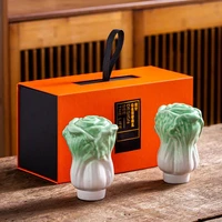 cabbage tea caddies 200ml tea storage box organizer jars for storage in the kitchen ceramic tea tin can theedoos container