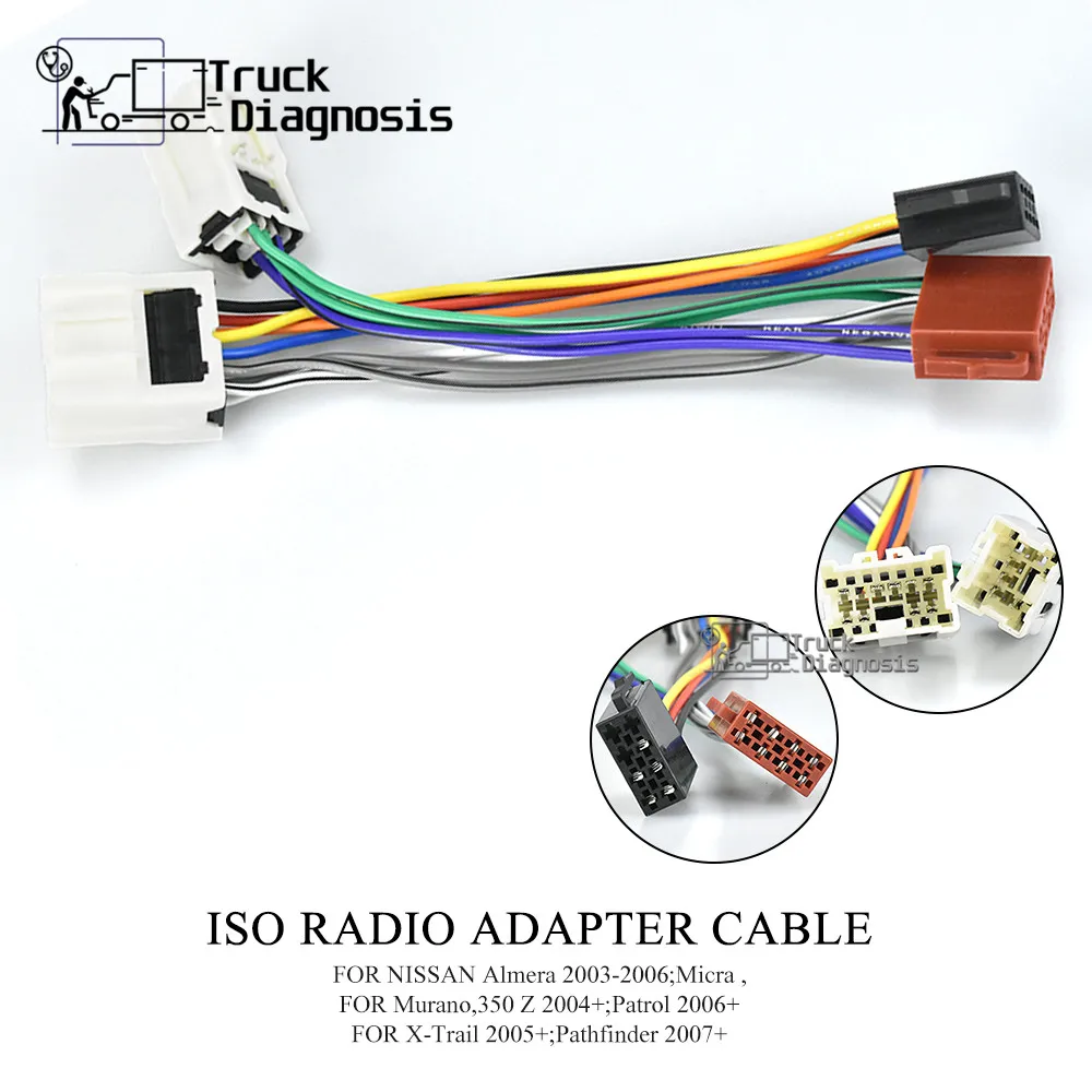 

12-020 ISO Standard Car Radio Cable for Nissan Almera Micra Murano 350Z Patrol X-Trail Pathfinder Wiring Harness