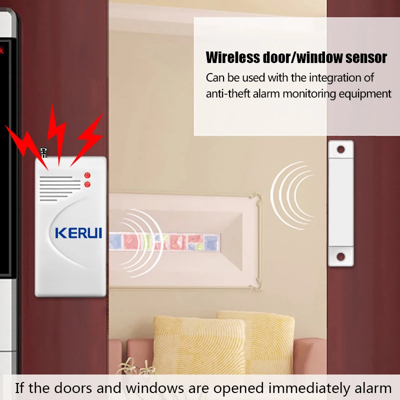 KERUI Новый Беспроводной Комплектующие системы охранной сигнализации (магнитный