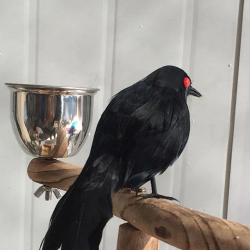 Жуткий черный Пернатый реалистичный страшный Ворон реквизит декор для сада