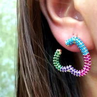 godki luxury trendy charm cute heart earrings for women dangle luxury mirco paved cubic zircon girls gift earrings in jewelry