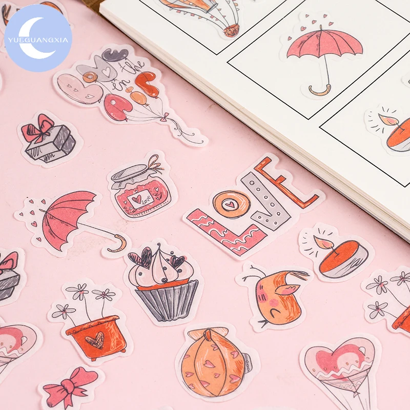 YUEGUANGXIA 40 Pcs Cat Convenient Magic Style Decorative Stickers Adhesive Scrapbooking DIY Decoration Diary | Канцтовары для офиса
