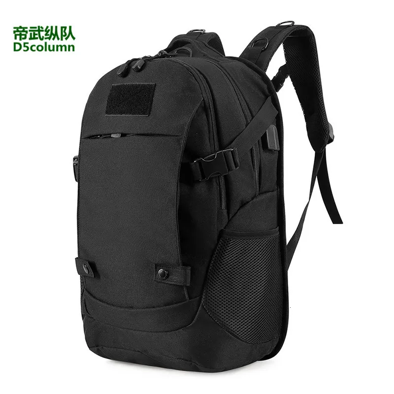 black 40L Камуфляжный военный тактический рюкзак для мужчин и женщин, походная сумка для походов, походная сумка, нейлоновый износостойкий рюкзак большой емкости - Цвет: black