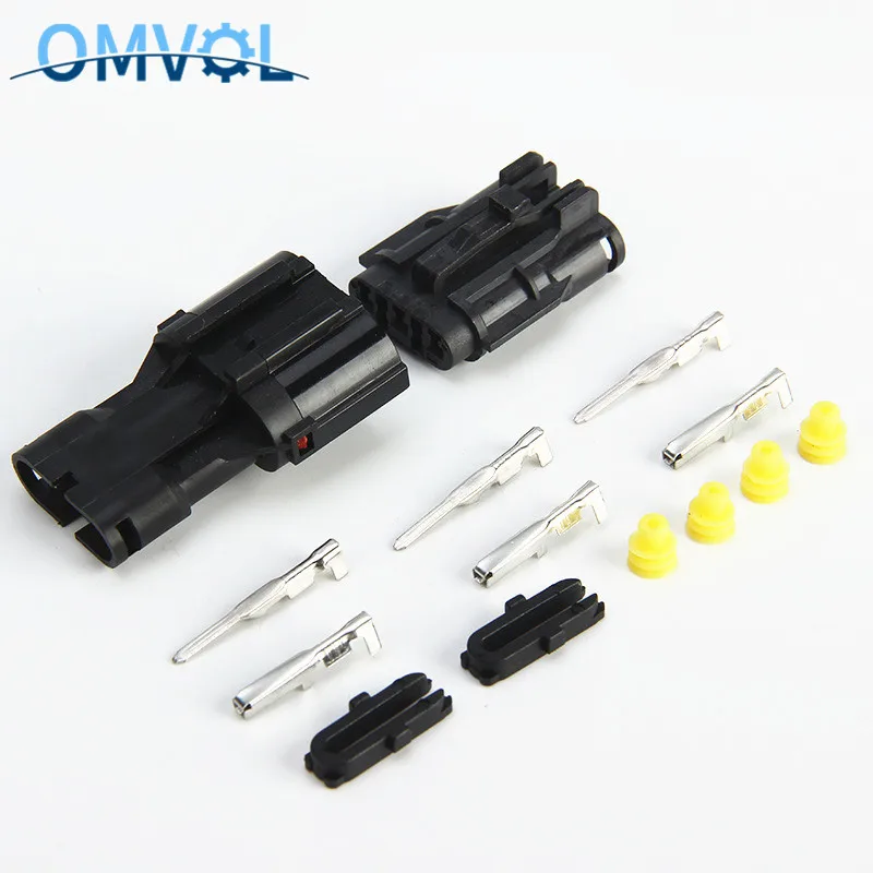 1Set 1P/2P/3P car connector 1.8mm terminal 1/2/3way lamp modified plug 1pin waterproof for | Обустройство дома