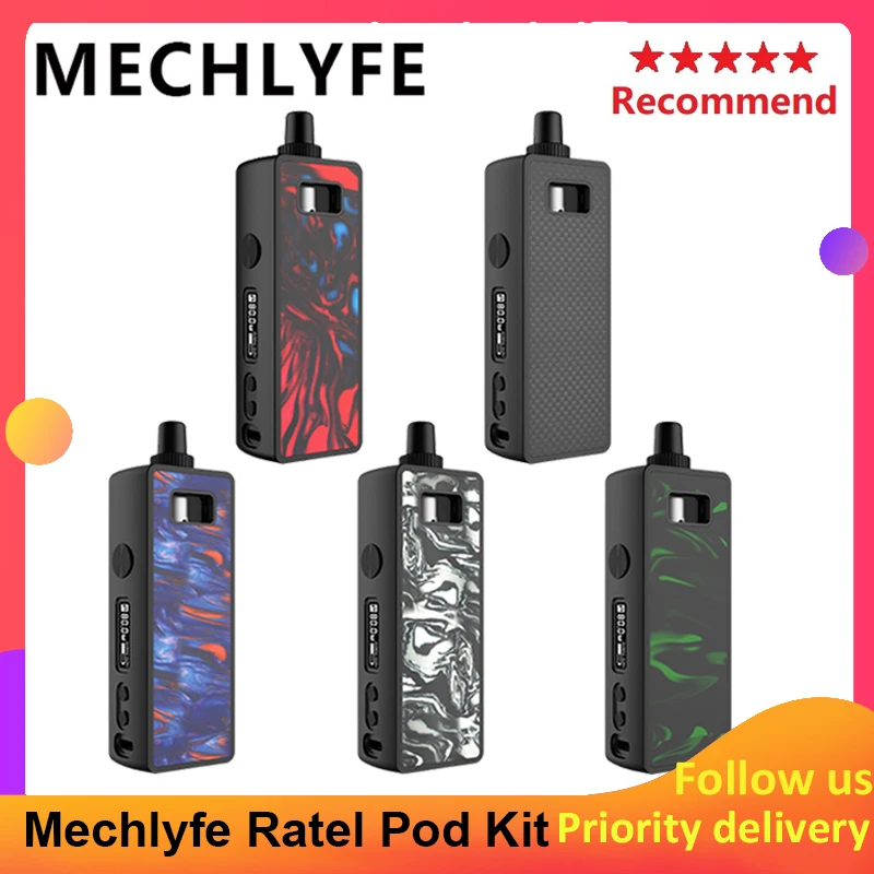 Оригинальный Vape Pod Комплект MECHLYFE Ratel 80 Вт TC Ремонтопригодный набор электронных