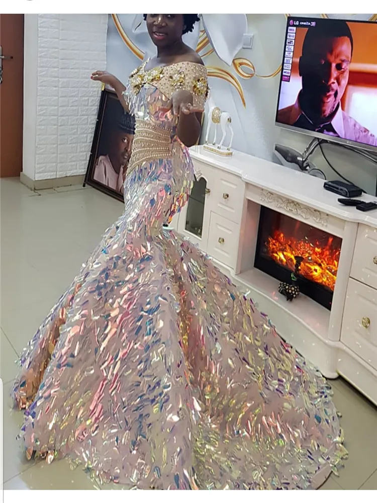 Самые популярные нигерийские вышитые пайетки кружева Чистая кружевная ткань для