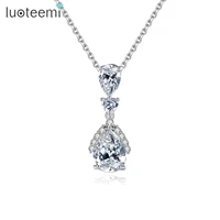 luoteemi sparking cute animal shape crystal cubic zircon pave pendant necklace for women chains for girls christmas friend gift