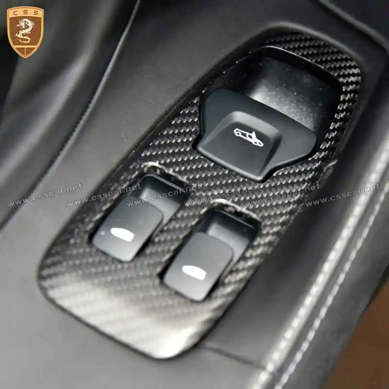 

CSSCAR Auto Interiors For McLaren 540C 570S Dry Carbon Fiber OEM Style Door button trims Window lift button cover Car Styling