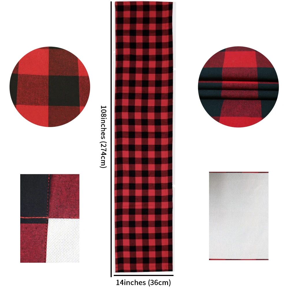 Хлопок мешковина буйвола плед настольная дорожка водонепроницаемый Реверсивный