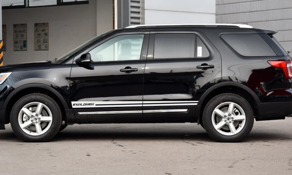 2 шт. для Ford Explorer Автомобильная боковая полоса наклейка DIY Автомобильная виниловая пленка гоночные спортивные наклейки Стайлинг автомобильные принадлежности для тюнинга