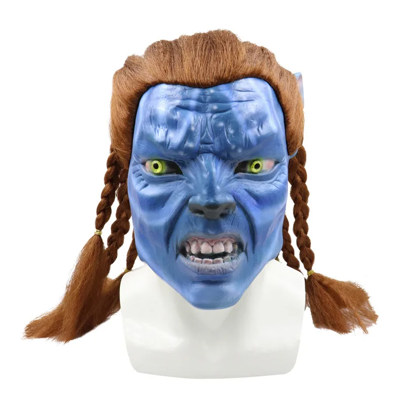 Only Mask Фильм Аватар 2 Джейк Салли Нейтири Косплей Костюм зентай-костюм спандекс боди комбинезоны Хэллоуин костюм для взрослых женщин мужчин детей - Color: Only Mask