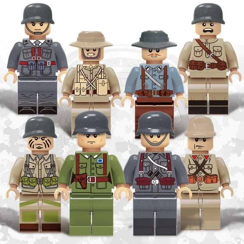 Фигурки героев аниме-фильмов 8 шт. набор игрушек сделай сам маленький кирпич