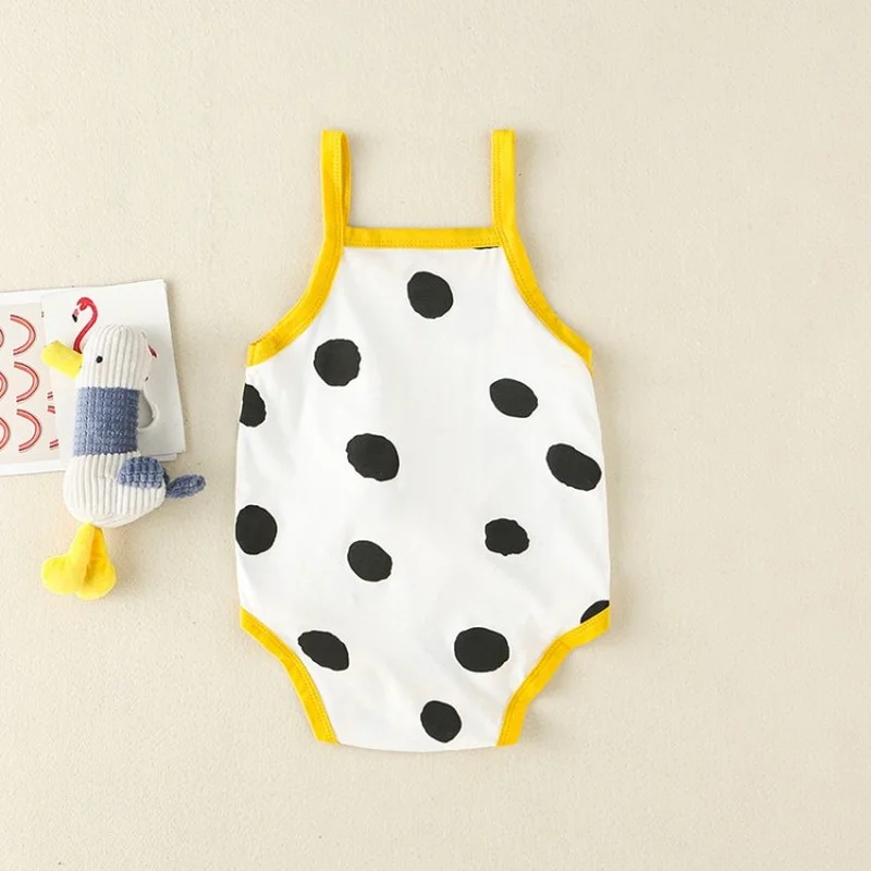 

2021 New Cartoon Banana Smile Face Suspender Survetement Bebe Garcon Romper Bodysuit Twin Outfits Boy Girl Toddler Boy Bodysuit