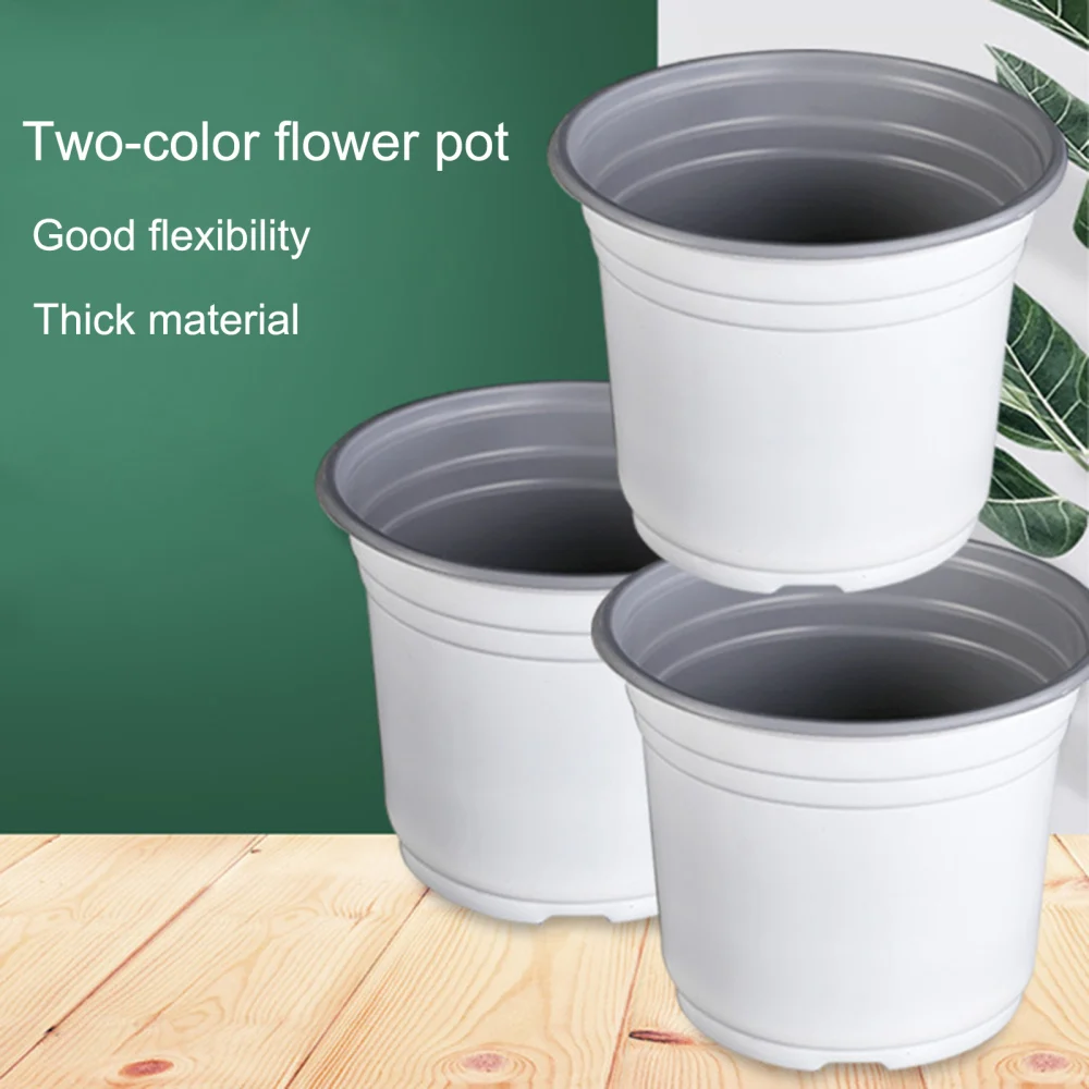 Plastic Containers Seedlings Greens Stretch Pots 1 Gallon//2.2 Gallon/3.2 Gallon Washable White Flower For Outdoor Indoor Plants | Дом и сад