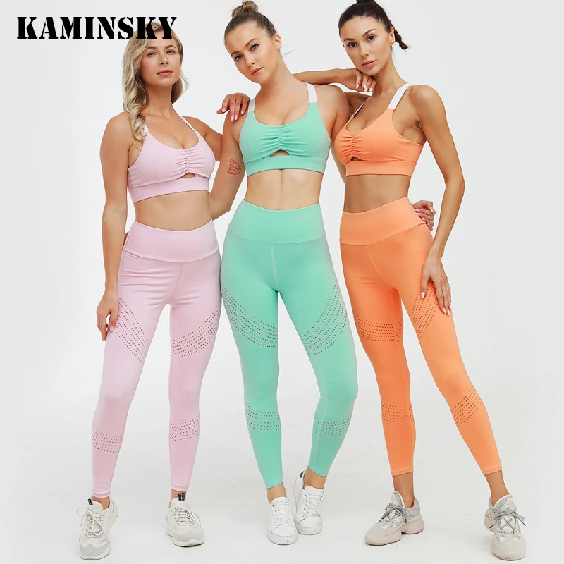 Женский бесшовный спортивный комплект Kaminsky костюм для фитнеса пикантная
