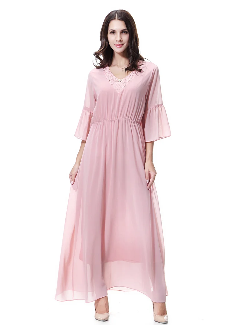 Модные женские шифоновые длинные платья летние Коктейльные Вечерние