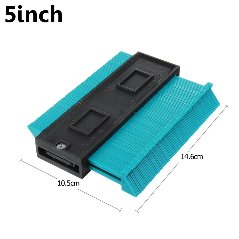Green 5inch 5/6/10/15/20 дюймов контур профиль датчика копия контур датчик Стандартный Дерево Лазерная маркировочная инструмент в клеточку измерены в ненатянутом ламинат Плитки основные инструменты - Цвет: Green 5inch