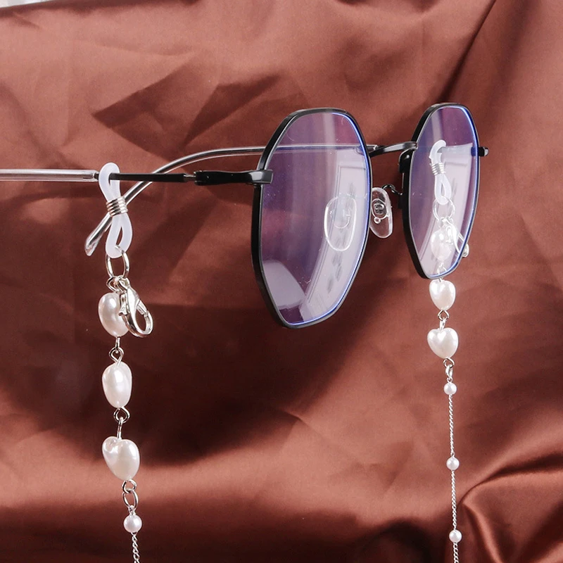 Цепочка для солнцезащитных очков Женская акриловая цепочка с жемчугом в форме