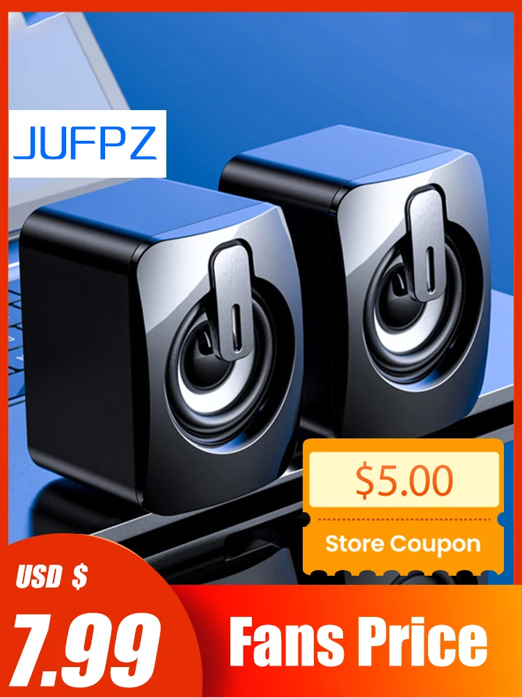 Проводная Колонка JUFPZ с USB портативная мини для компьютера объемным басом без