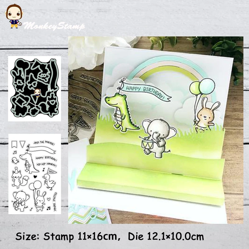 Обезьянка животное металлические режущие штампы трафареты и для скрапбукинга DIY