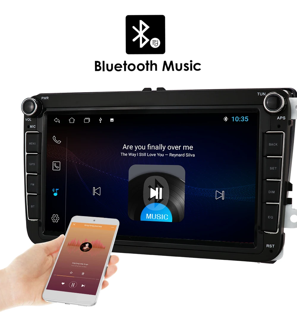 android 10 2din car multimedia player for vwvolkswagengolfpolotiguanpassatb7b6seatleonskodaoctavia radio gps free global shipping