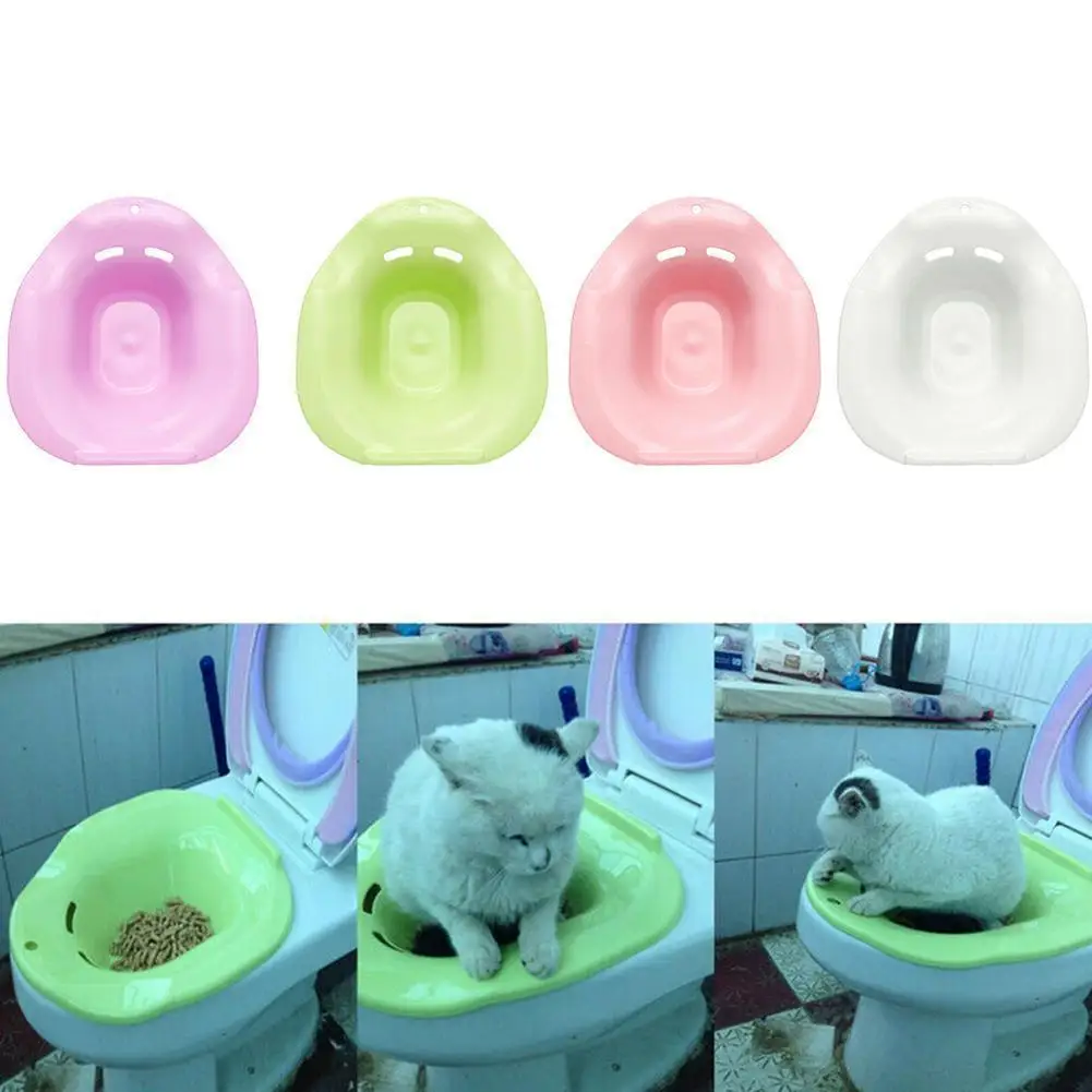 

1PC Plastic Cat Toilet Training Kit Cleaning System Training Litter Color Tray Tray Potty Urinal Pets Supplies Toilet Pet S S8C4