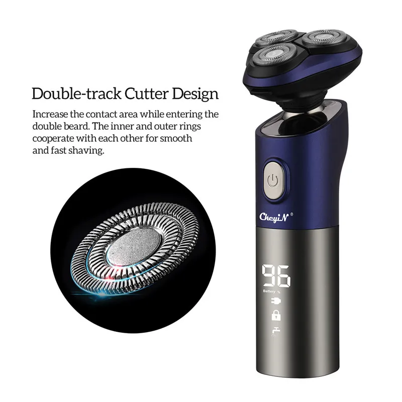 

Professional Razor Electric Shaver Men's Beard Trimmer For Men 3 Blades Portable Beard Trimmer Cutting Machine For Sideburns