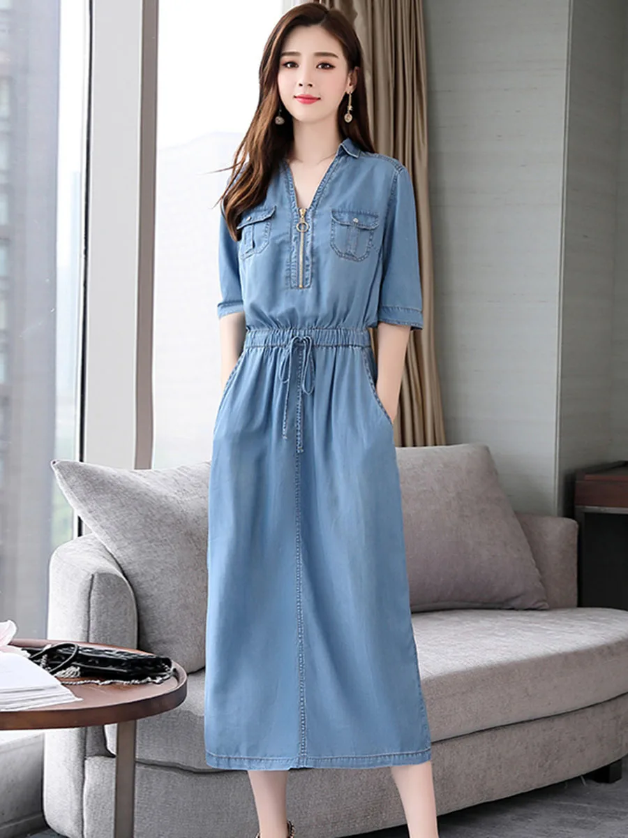 Повседневное Ковбойское платье весна лето 2021 женское модное популярное