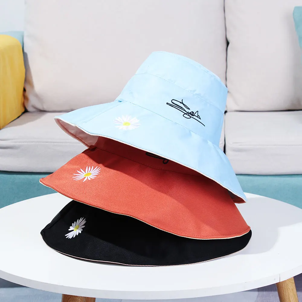 Панама с широкими полями для мужчин и женщин двусторонняя хлопковая складная