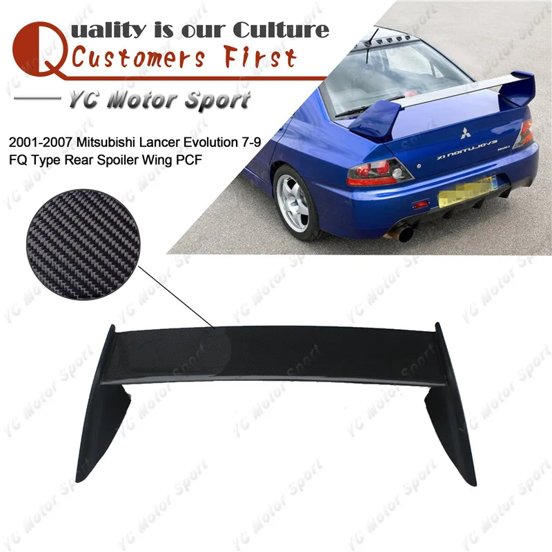 Углеродное волокно задний спойлер лезвия с FRP ноги подходит для 2001 2007 Evolution 7 9 EVO 8 FQ